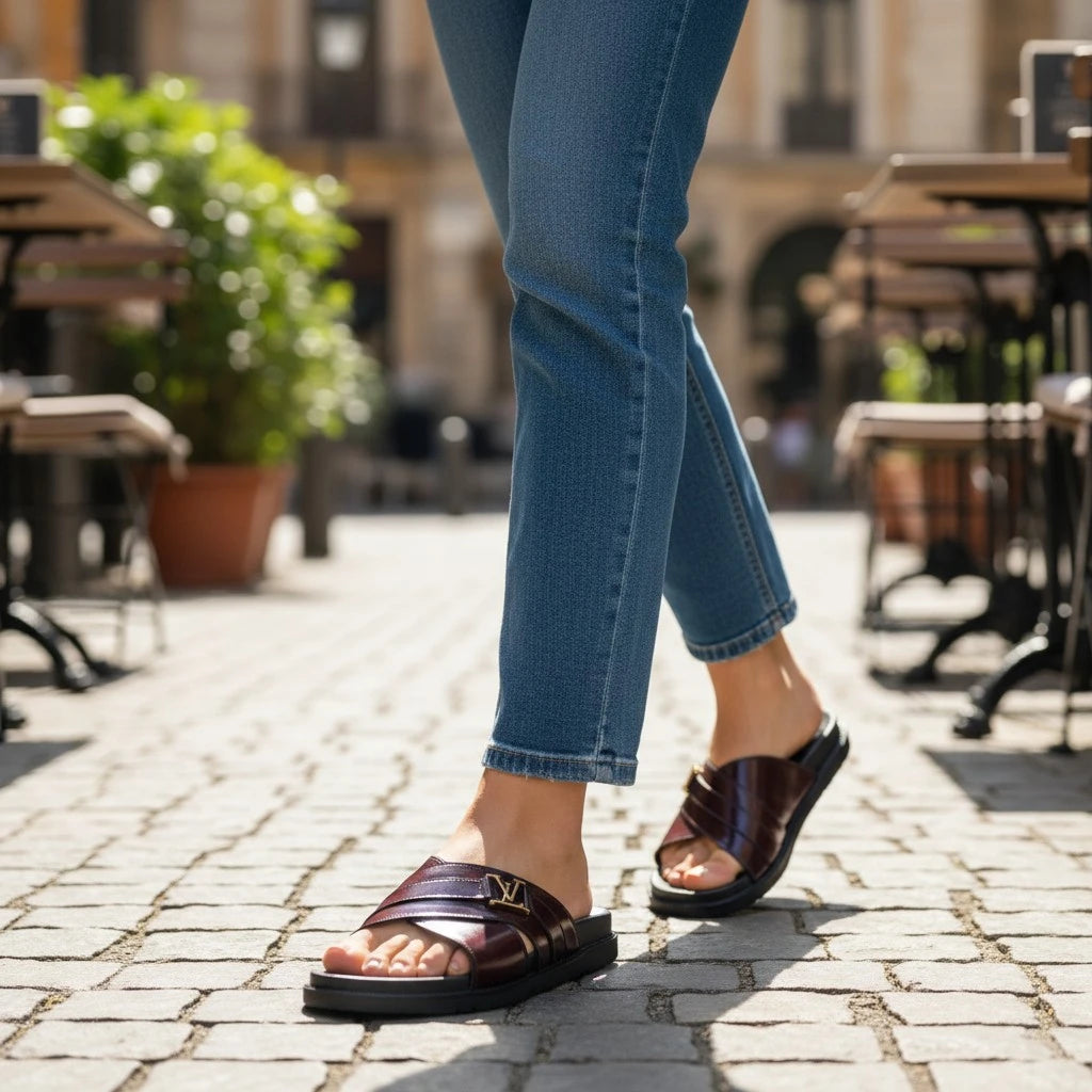 CASUAL BROWN  LV SLIPPER