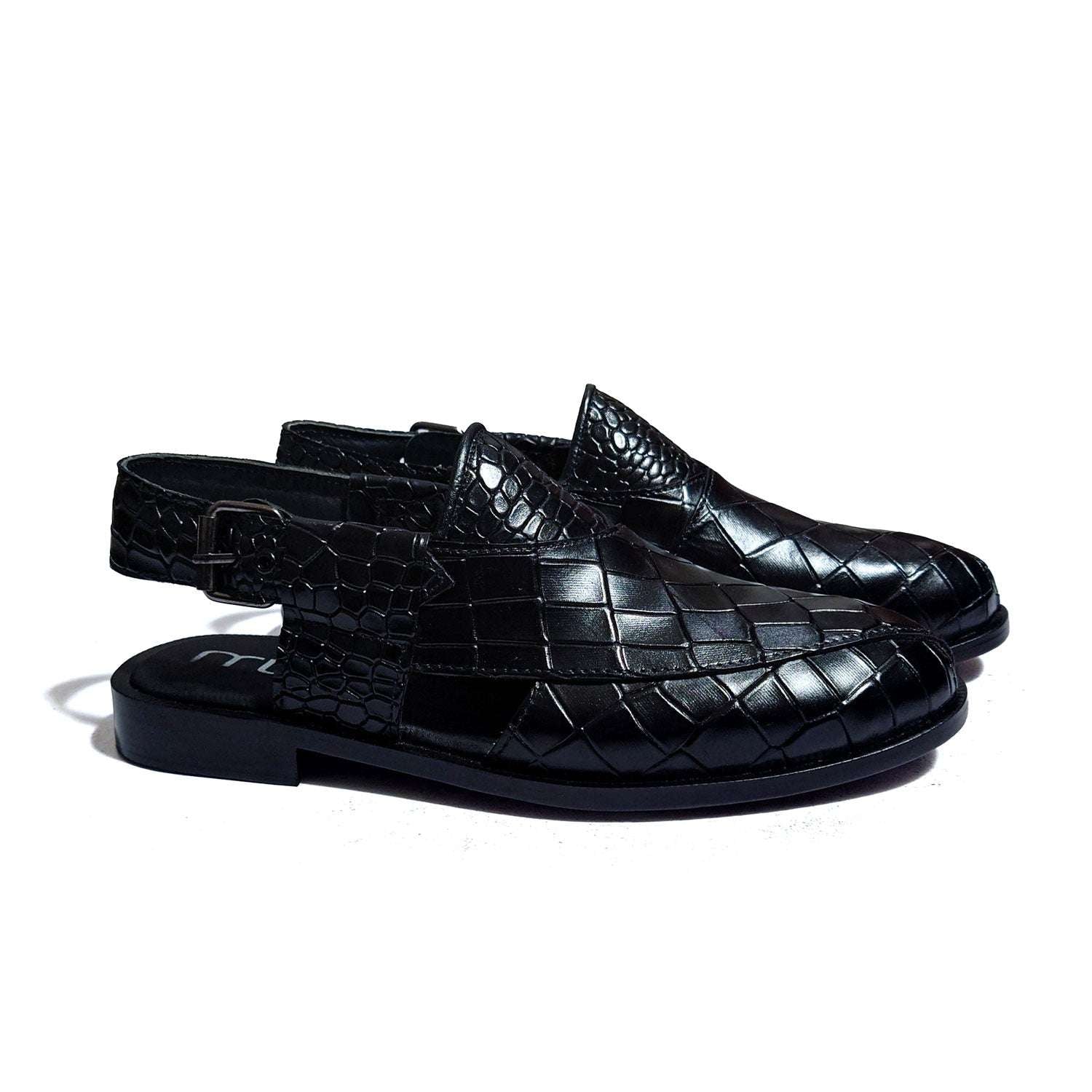 CROCODIL BLACK CHAPPAL 804
