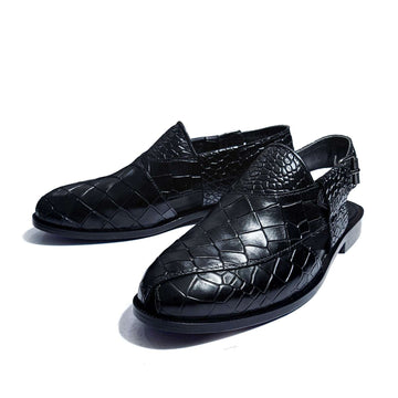 CROCODIL BLACK CHAPPAL 804