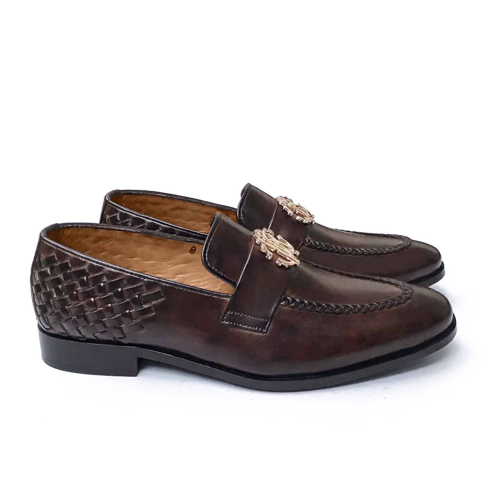 BROWN FORMAL SLIP-ONS 10014