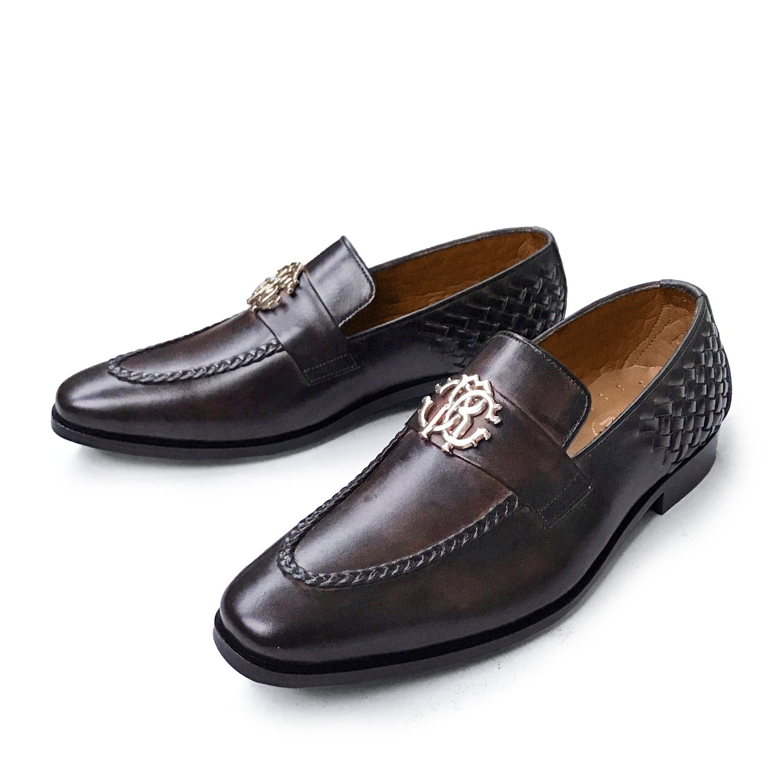 BROWN FORMAL SLIP-ONS 10014