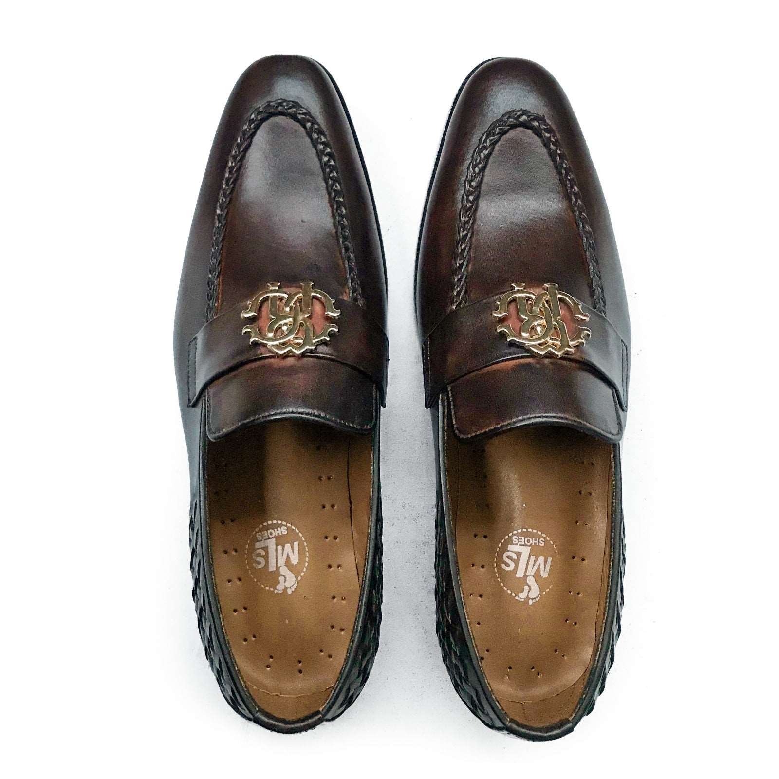 BROWN FORMAL SLIP-ONS 10014
