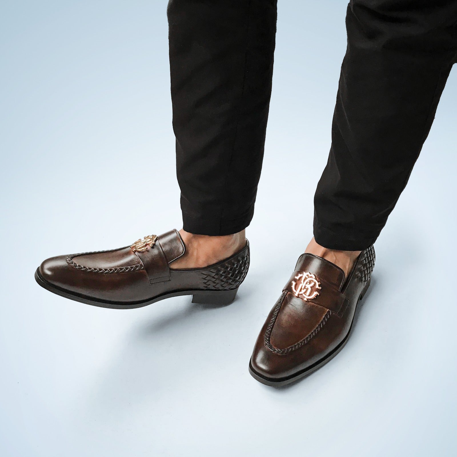 BROWN FORMAL SLIP-ONS 10014