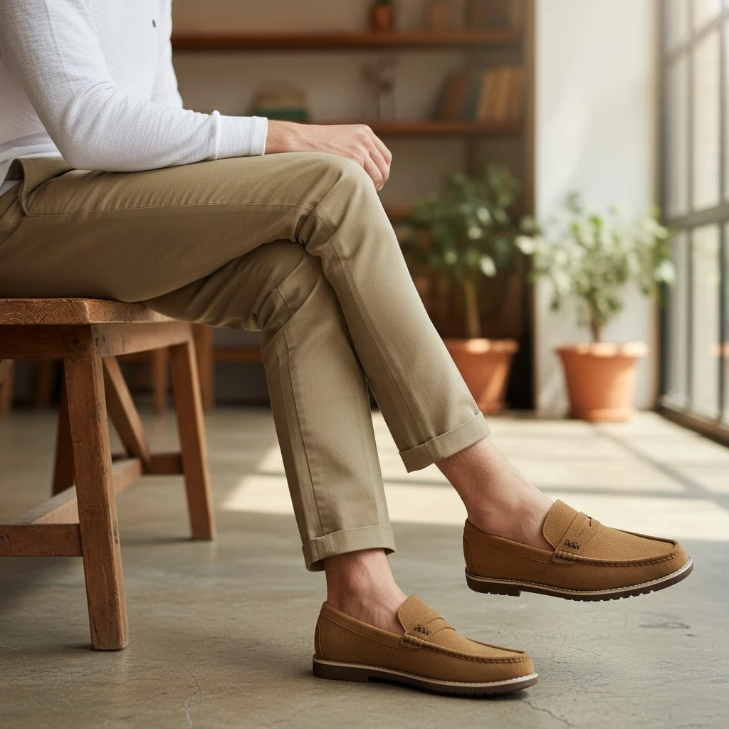 FLAT SUEDE LORO PIANA  CML
